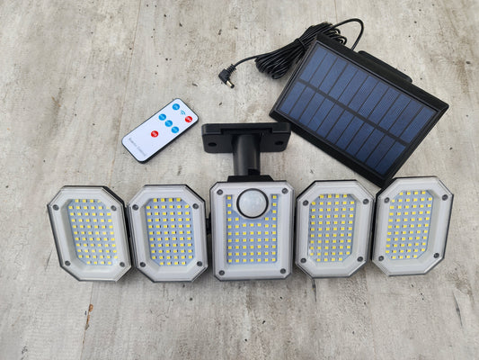 Ultra-Bright 5-Panel Solar Security Light